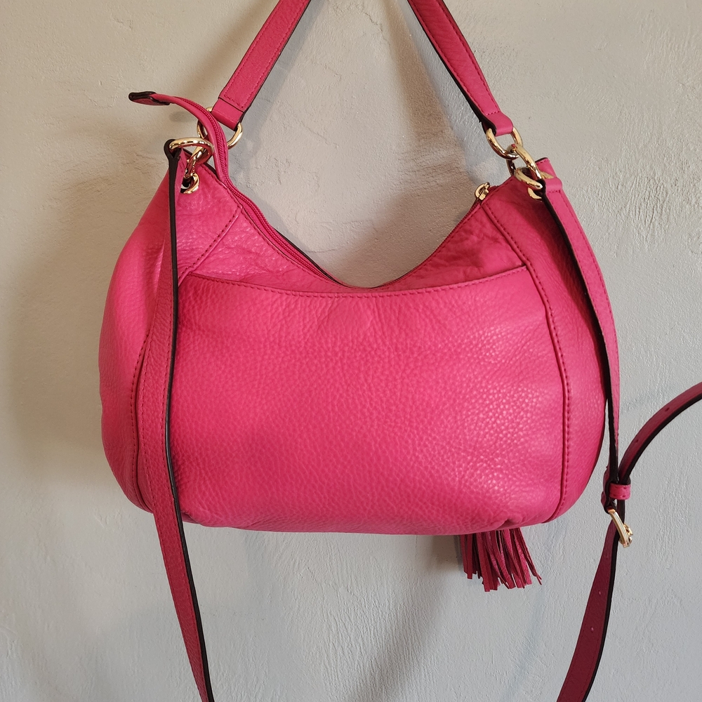 Michael Kors Hot Pink Shoulder Bag with Gold Accents - Picture 4 of 8